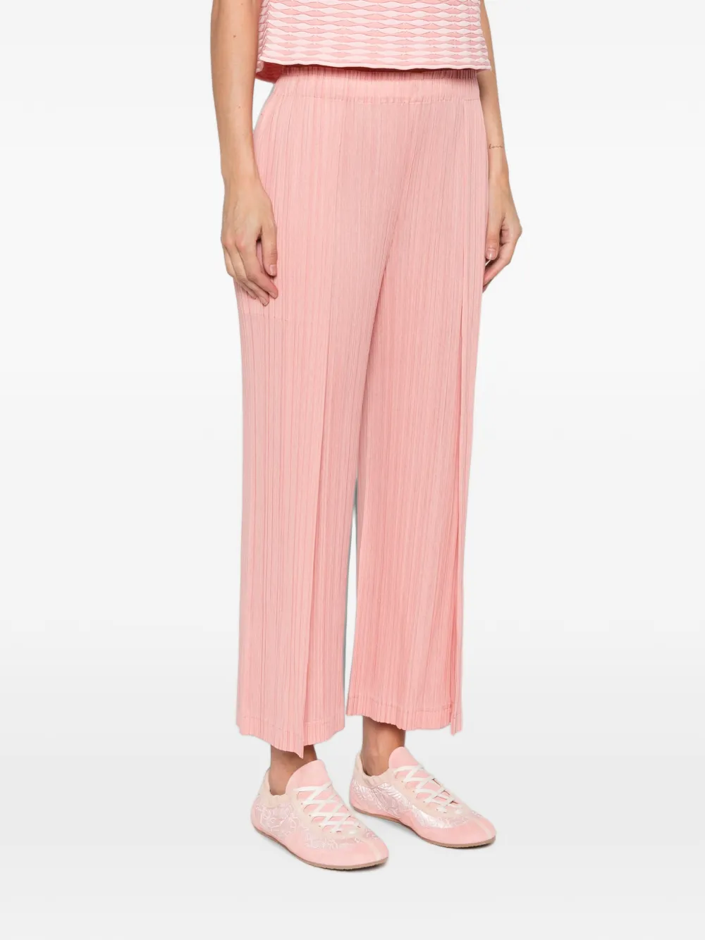 Pleats Please Issey Miyake Straight plooibroek Roze