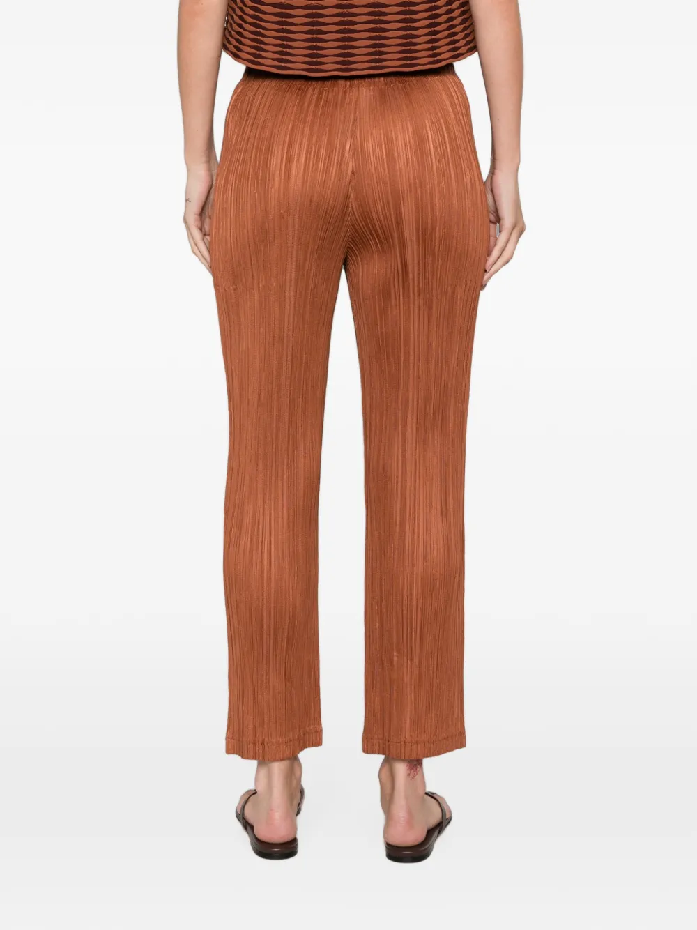 Pleats Please Issey Miyake Pleats Please broek Bruin