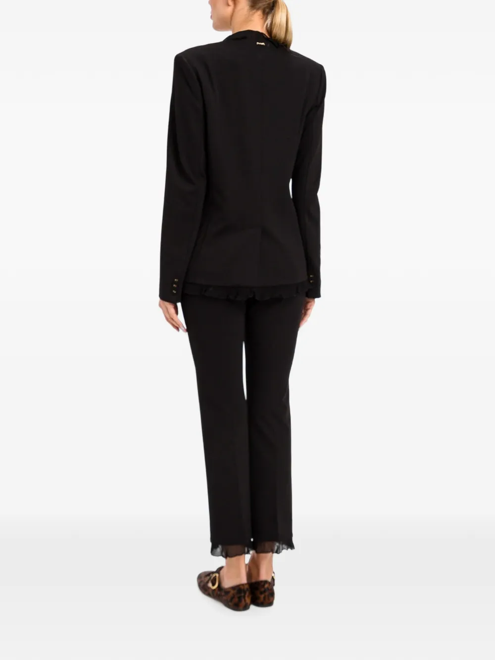 TWINSET Broek met ruches Zwart