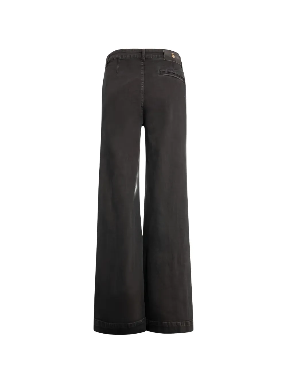 FRACOMINA Jeans met wijde pijpen en bedeldetail Zwart