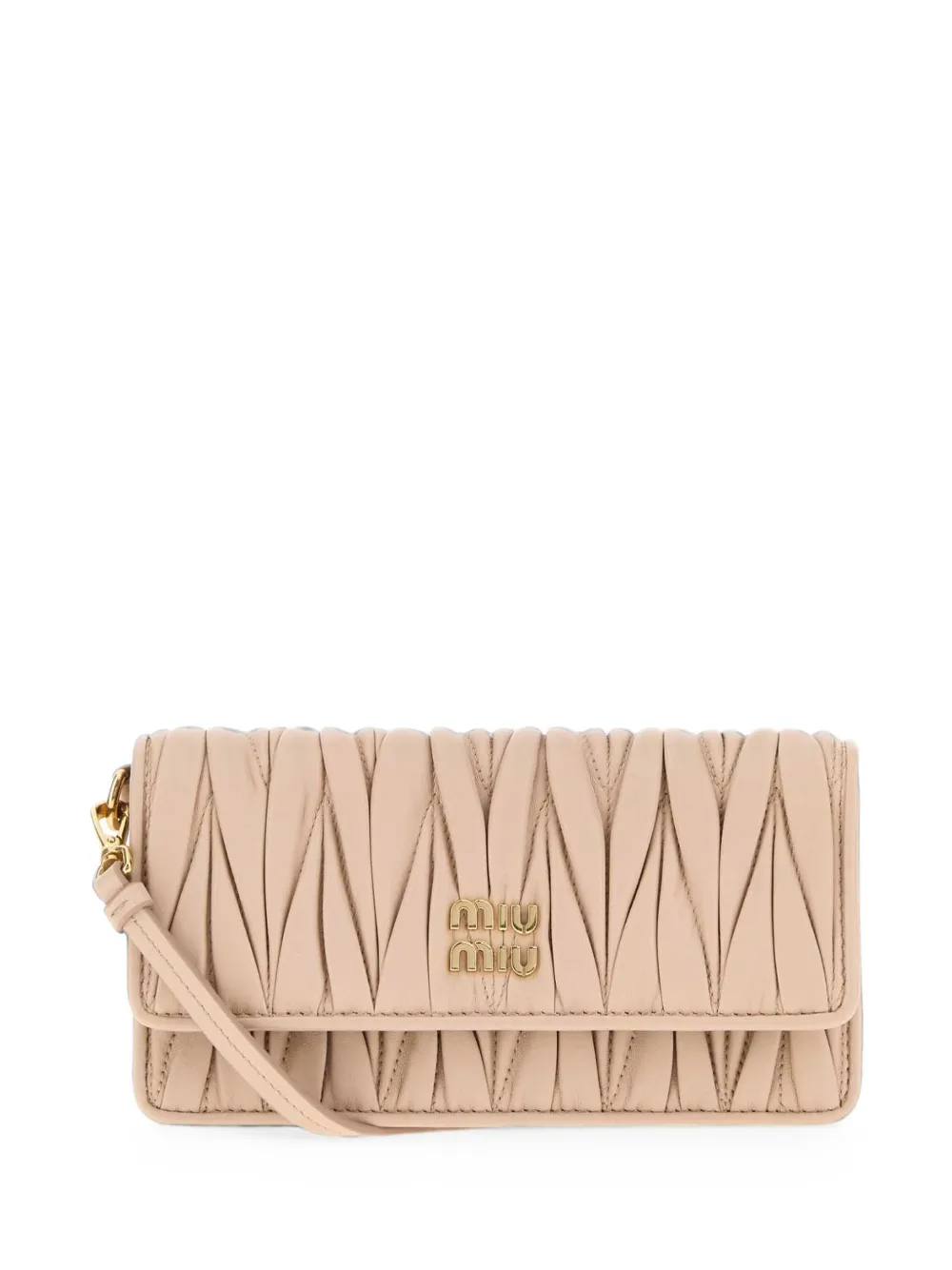 Miu Miu Matelassé leather shoulder bag - Toni neutri