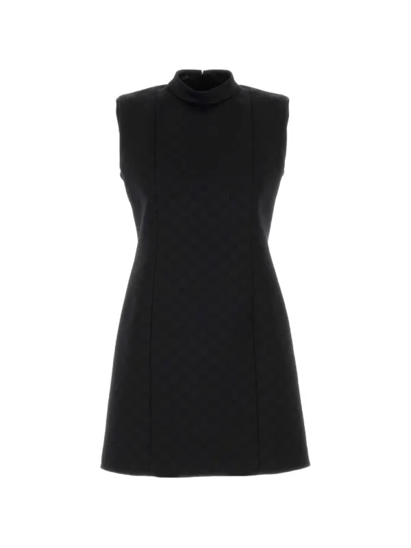 Gucci GG Jacquard A-line Mini Dress | Black