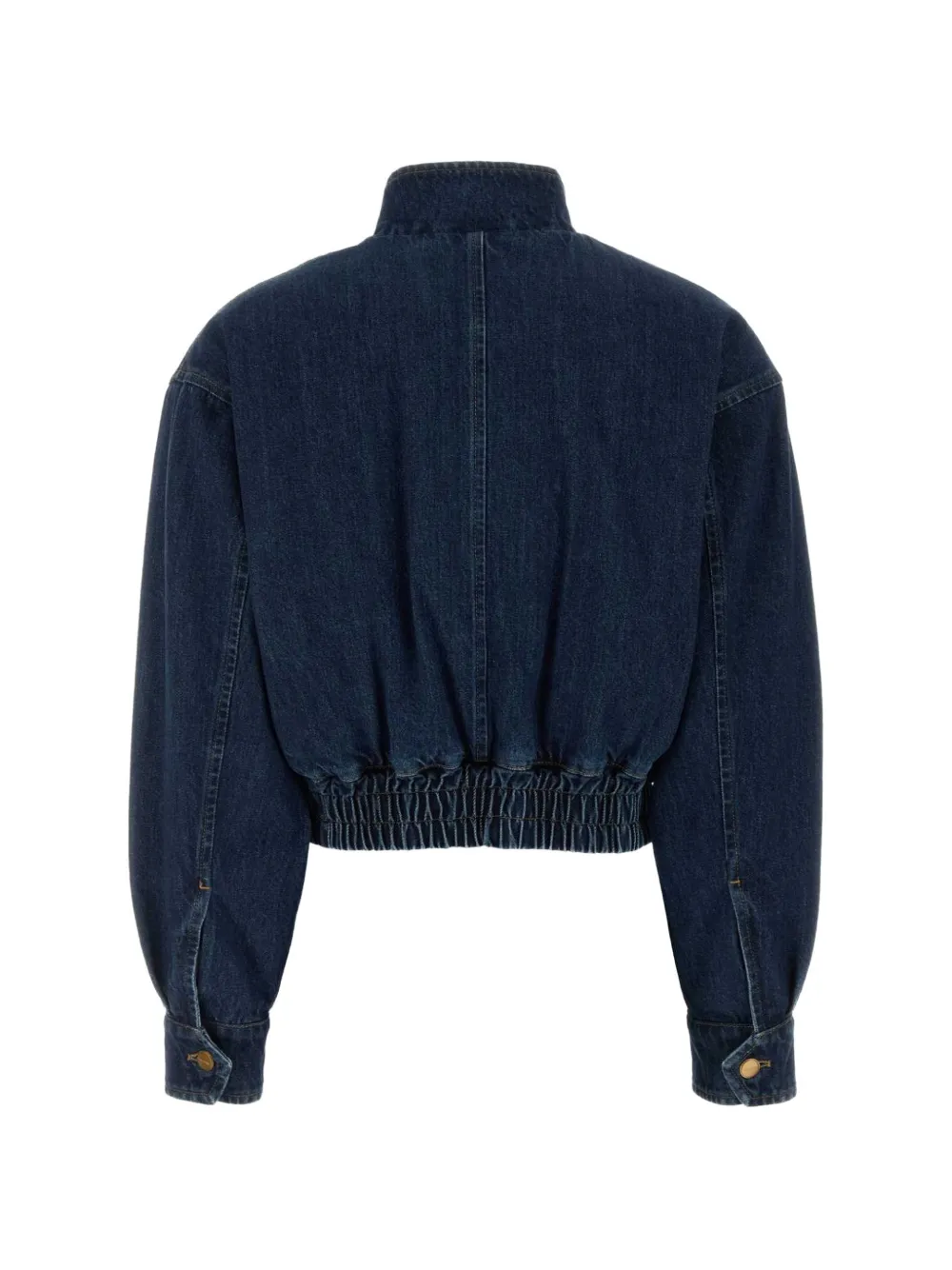 Jil Sander elasticated-waist denim jacket Blauw