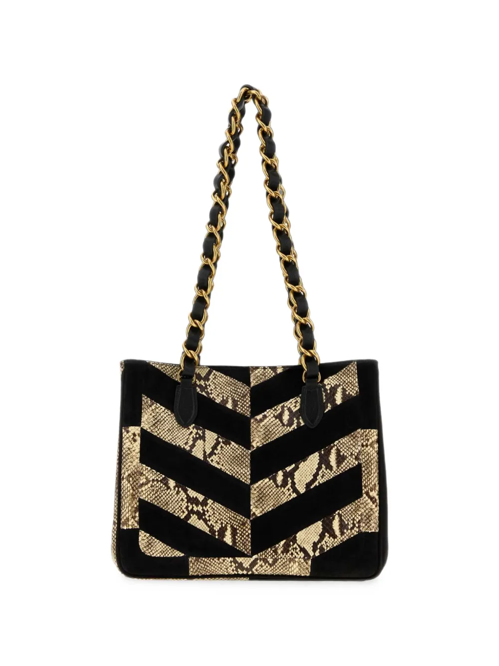 Valentino Garavani Warden shopper met chevron patroon Zwart