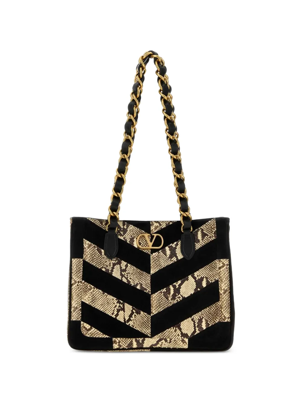 Valentino Garavani chevron-pattern tote bag