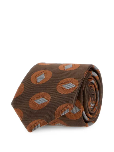 Giorgio Armani geometric-pattern silk tie