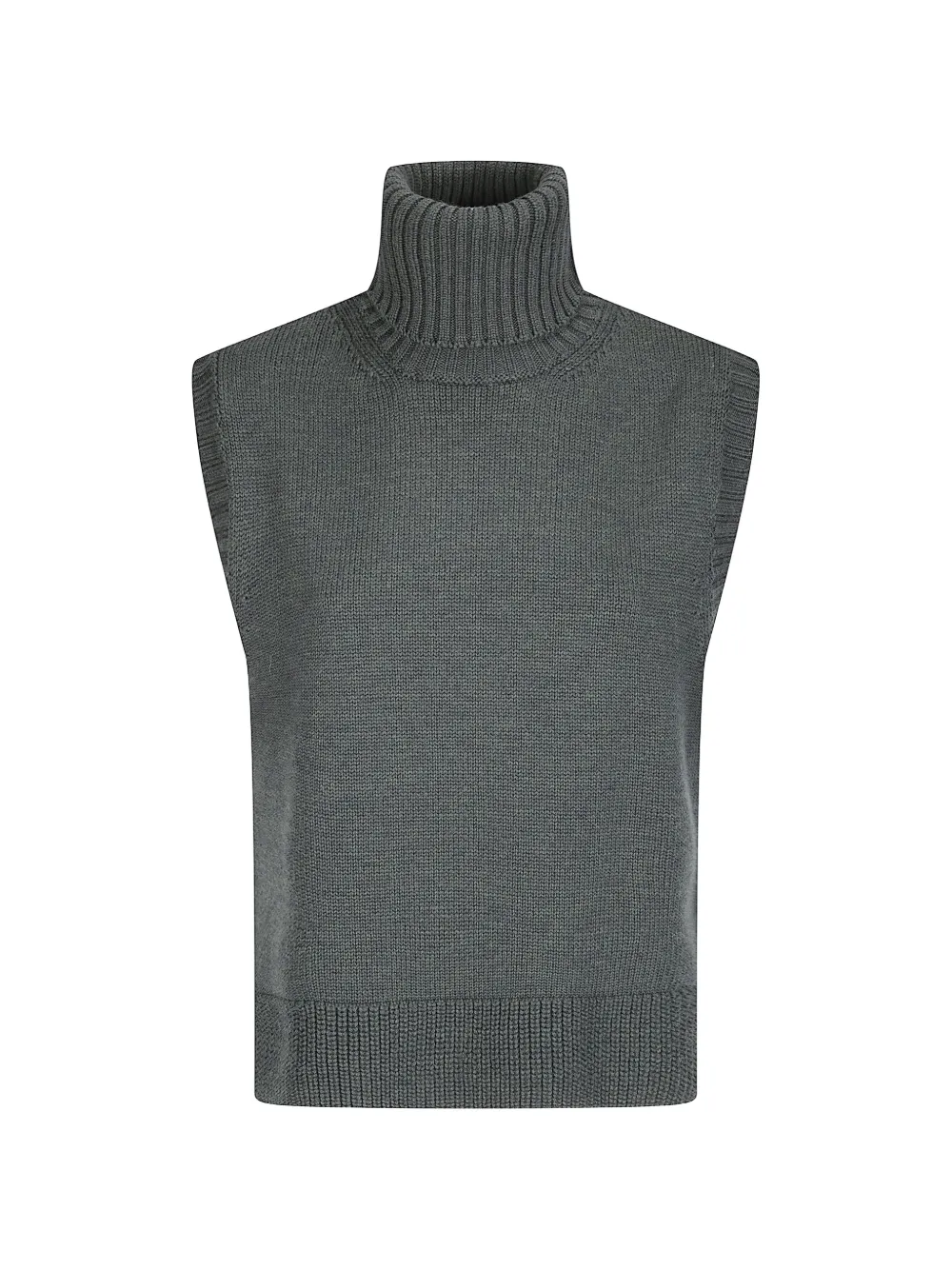 Archivio B Ribbed-knit Roll-neck Sweater In Grey