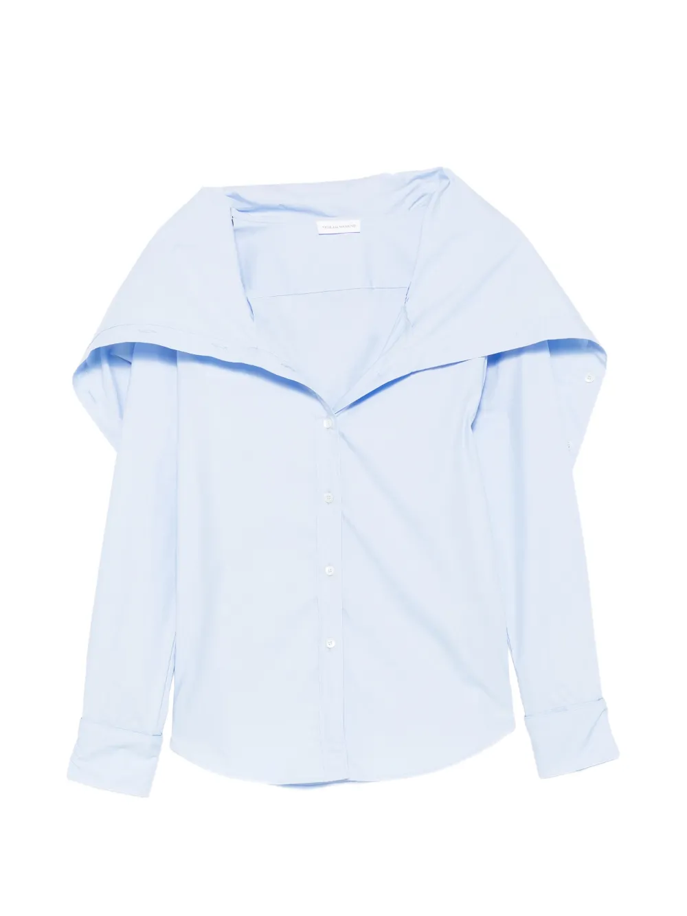 7 For All Mankind off-shoulder poplin shirt