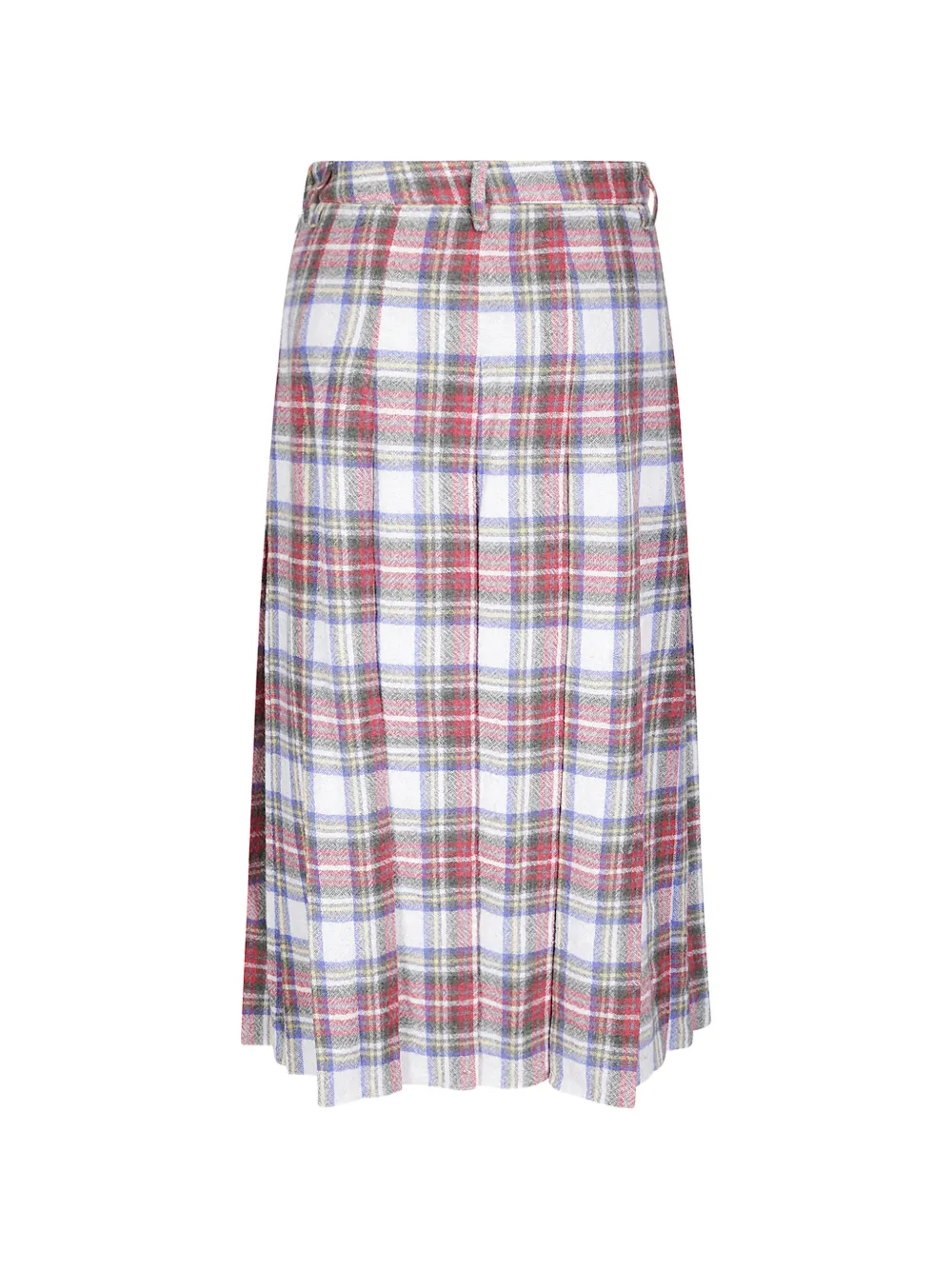 MM6 Maison Margiela check-pattern pleated midi skirt Wit
