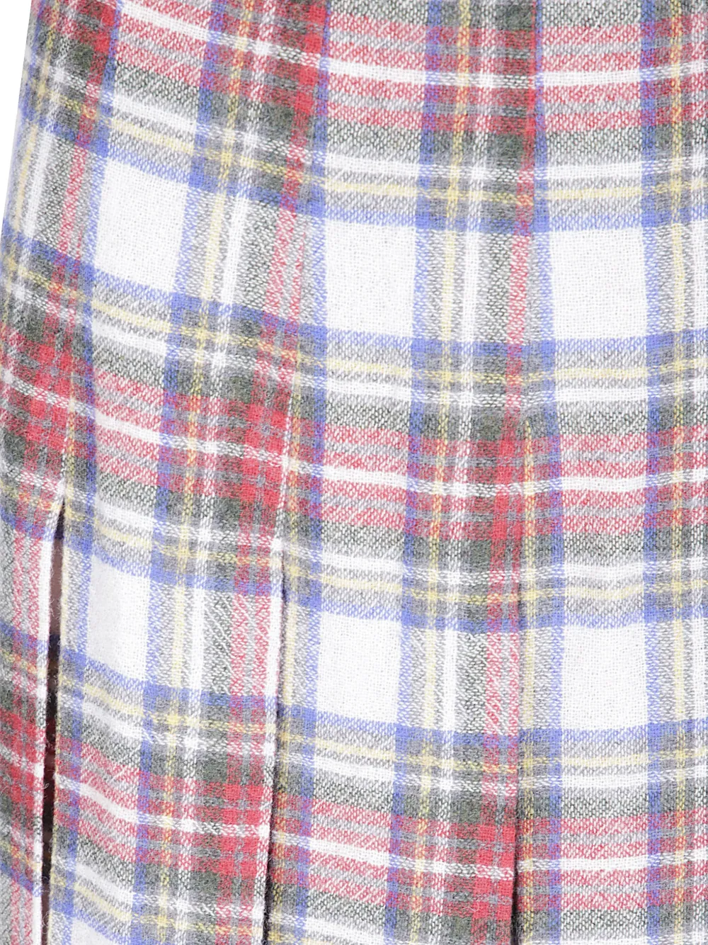 MM6 Maison Margiela check-pattern pleated midi skirt Wit