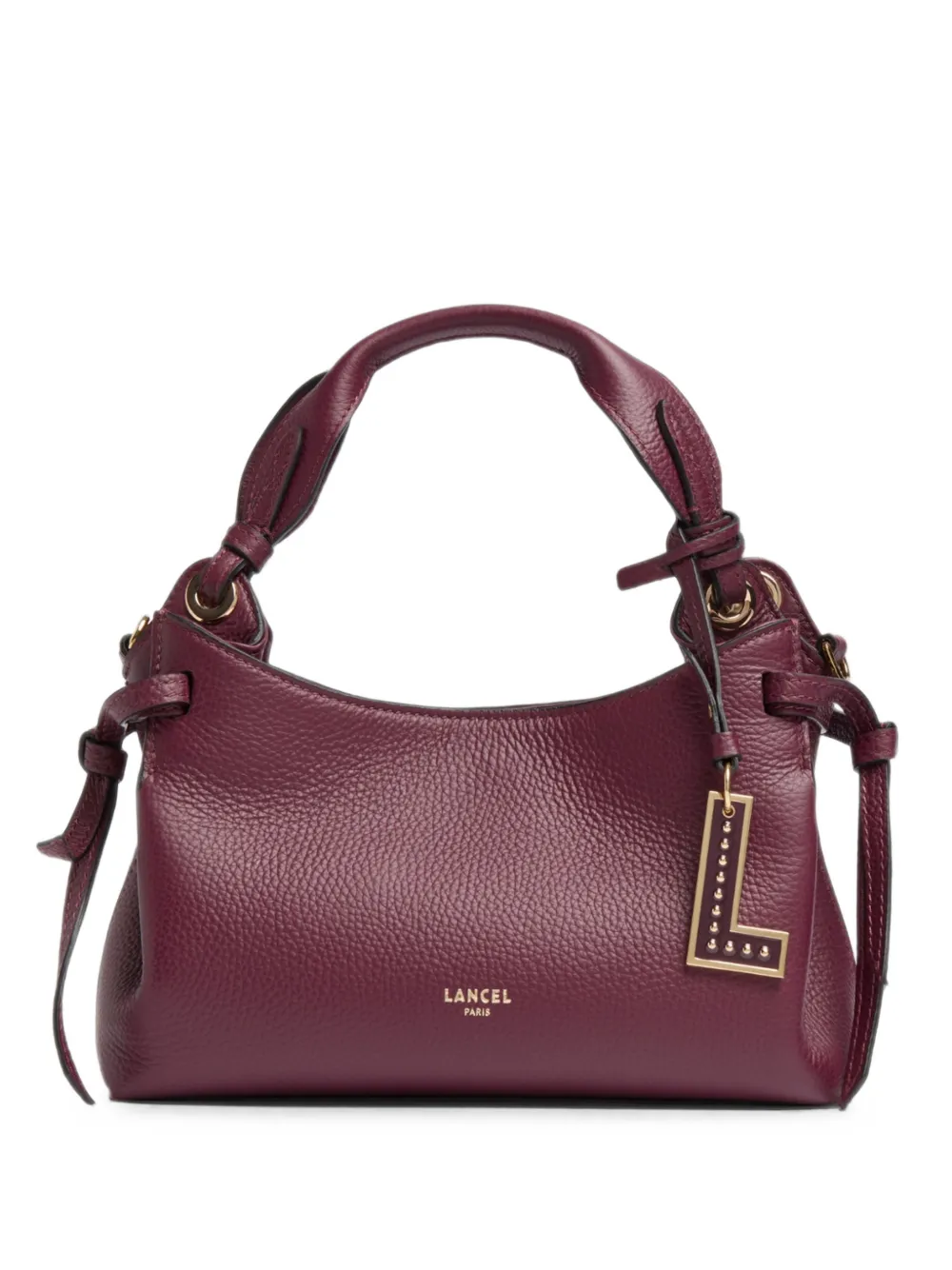 Lancel Swann grained leather tote bag