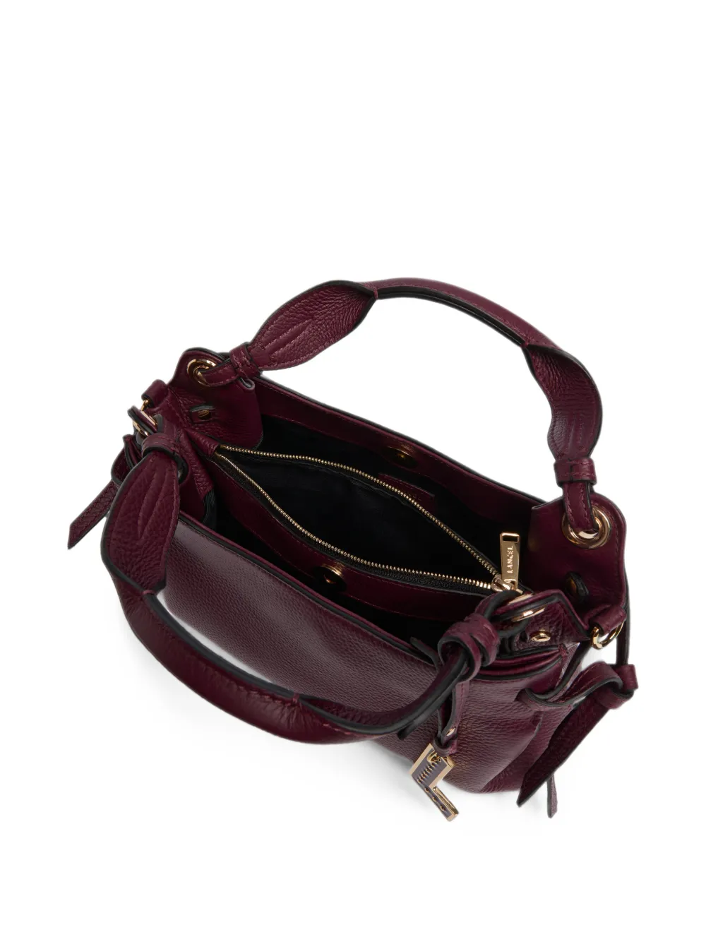 Lancel Swann shopper van bewerkt leer Rood
