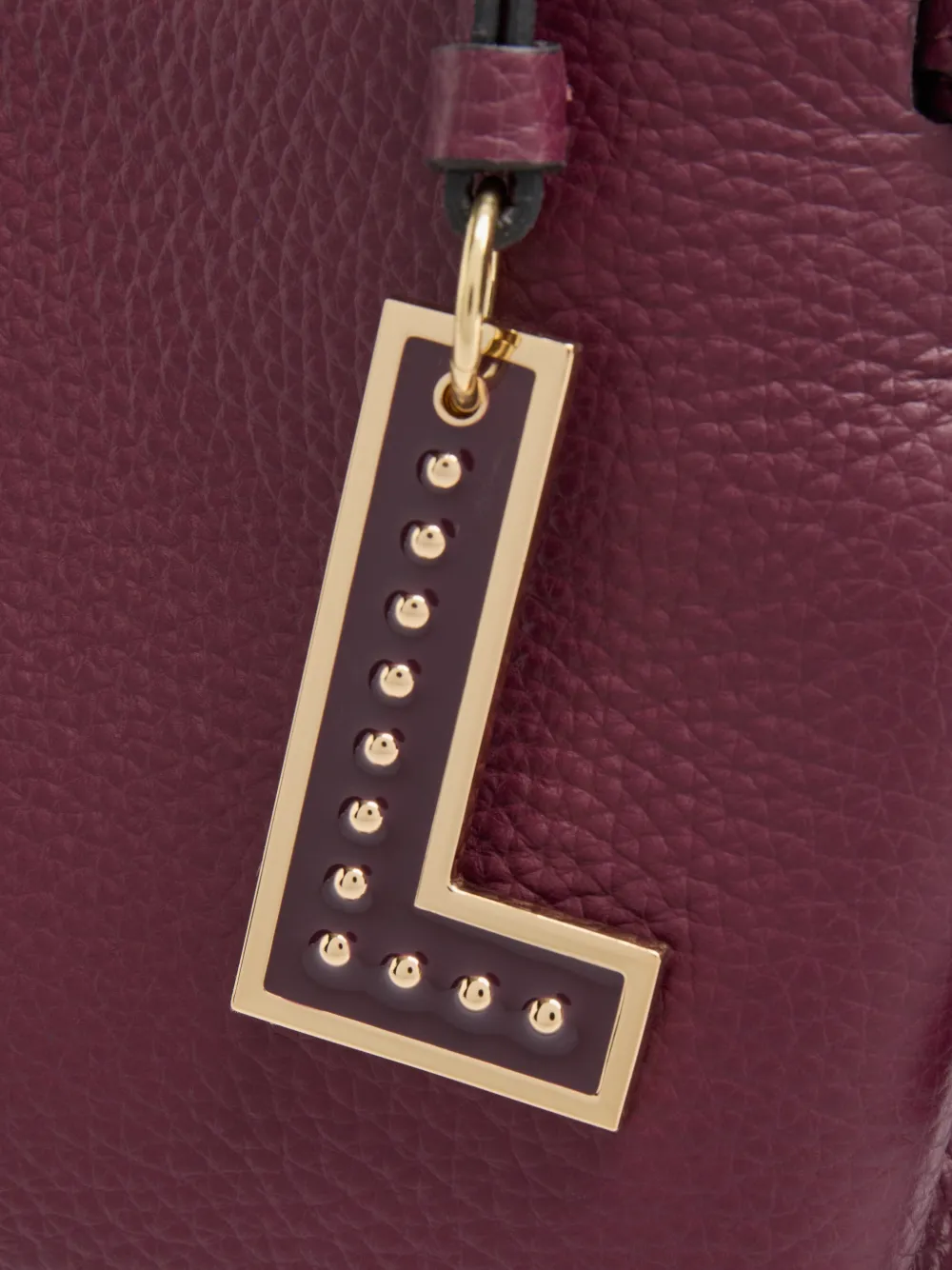 Lancel Swann shopper van bewerkt leer Rood