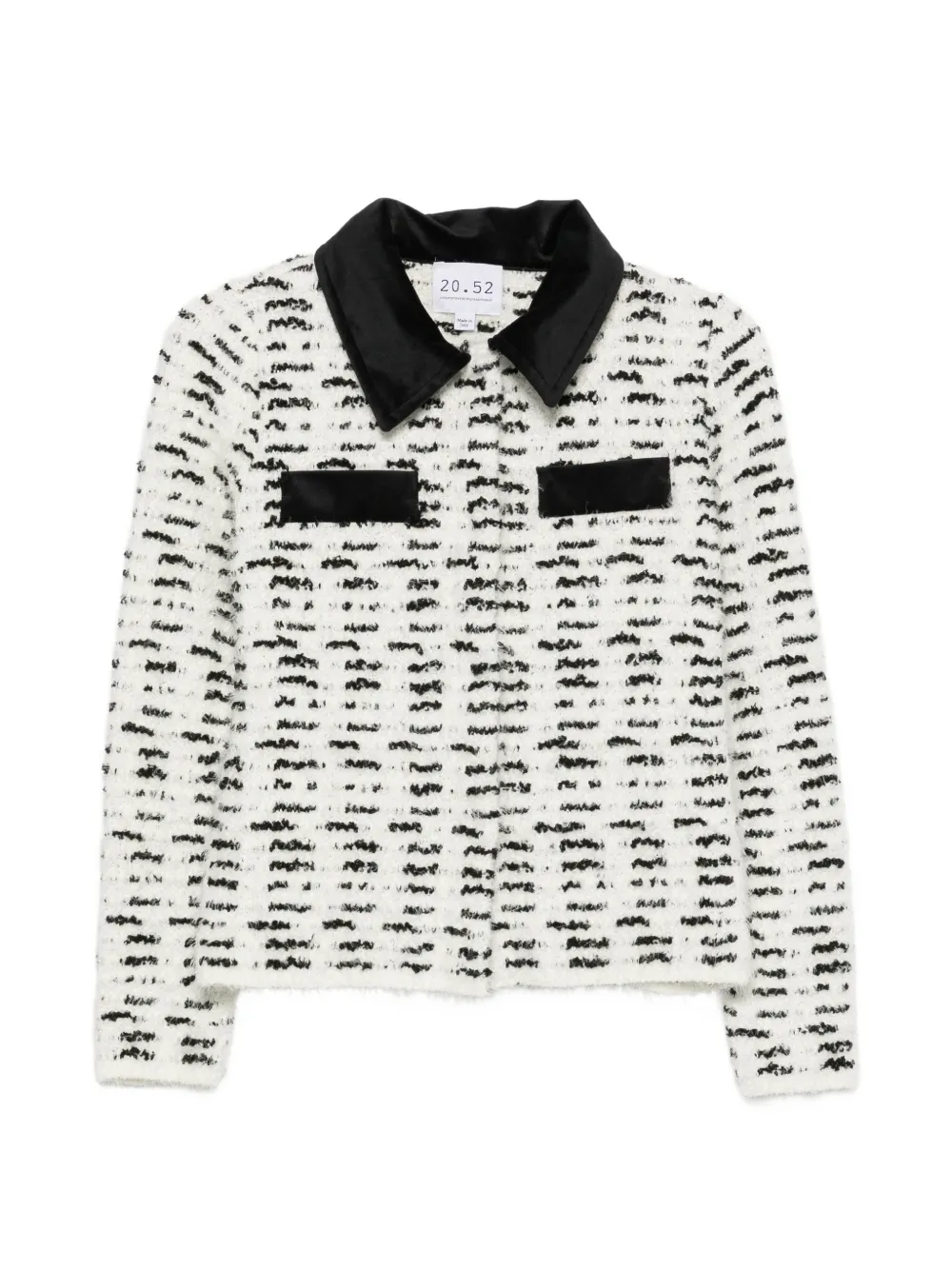 Neera velvet-collar cardigan