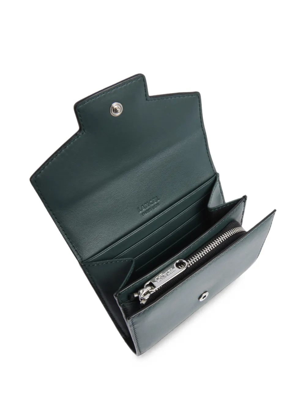 Lancel Angele flap wallet Groen