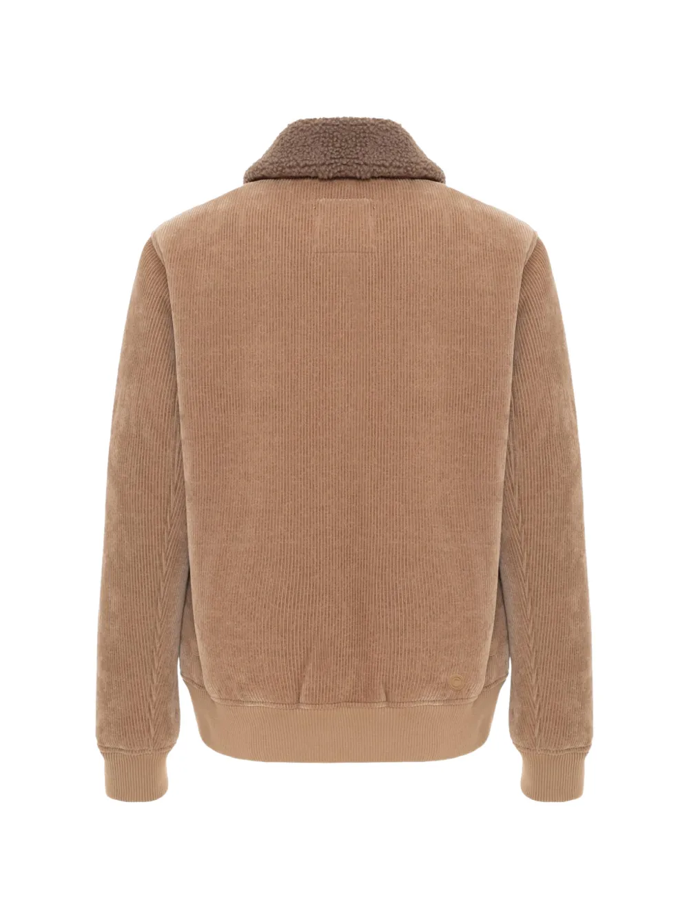 Colmar Ribfluwelen jack met fleecekraag Beige