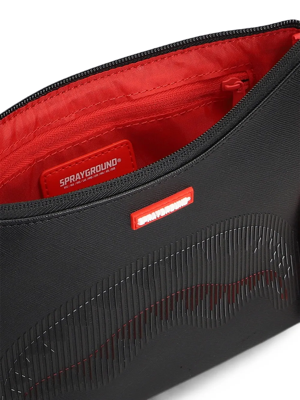 Sprayground Disappearing Shark clutch Zwart