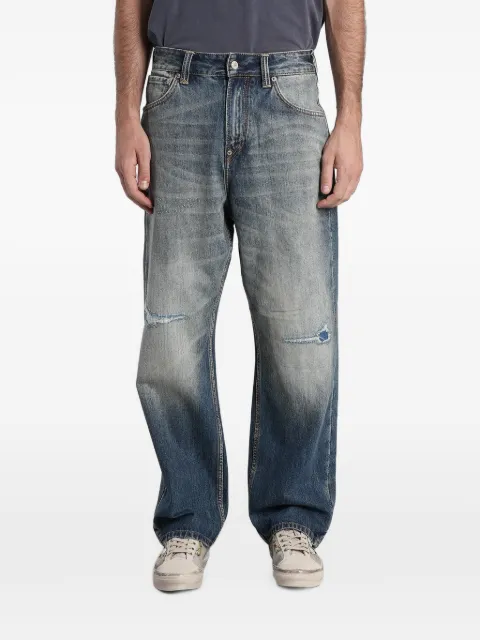 EVISU Daicock-print distressed jeans