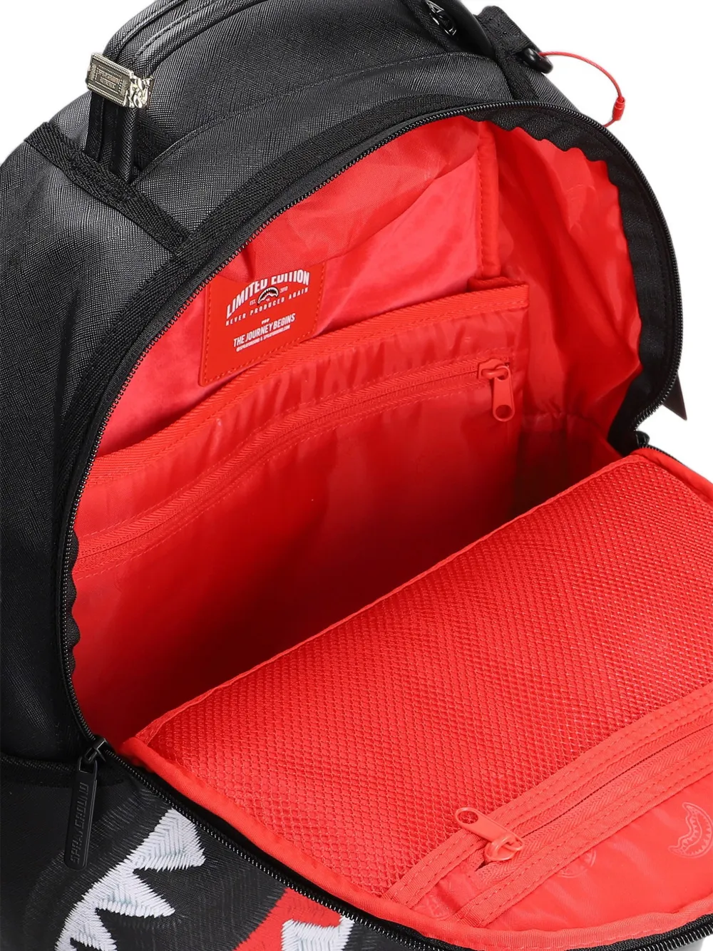 Sprayground Shark Central rugzak met borduurwerk Zwart