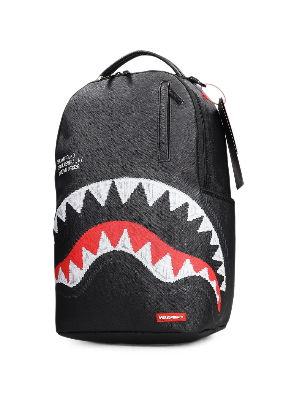 Sprayground Shark Central rugzak met borduurwerk Zwart