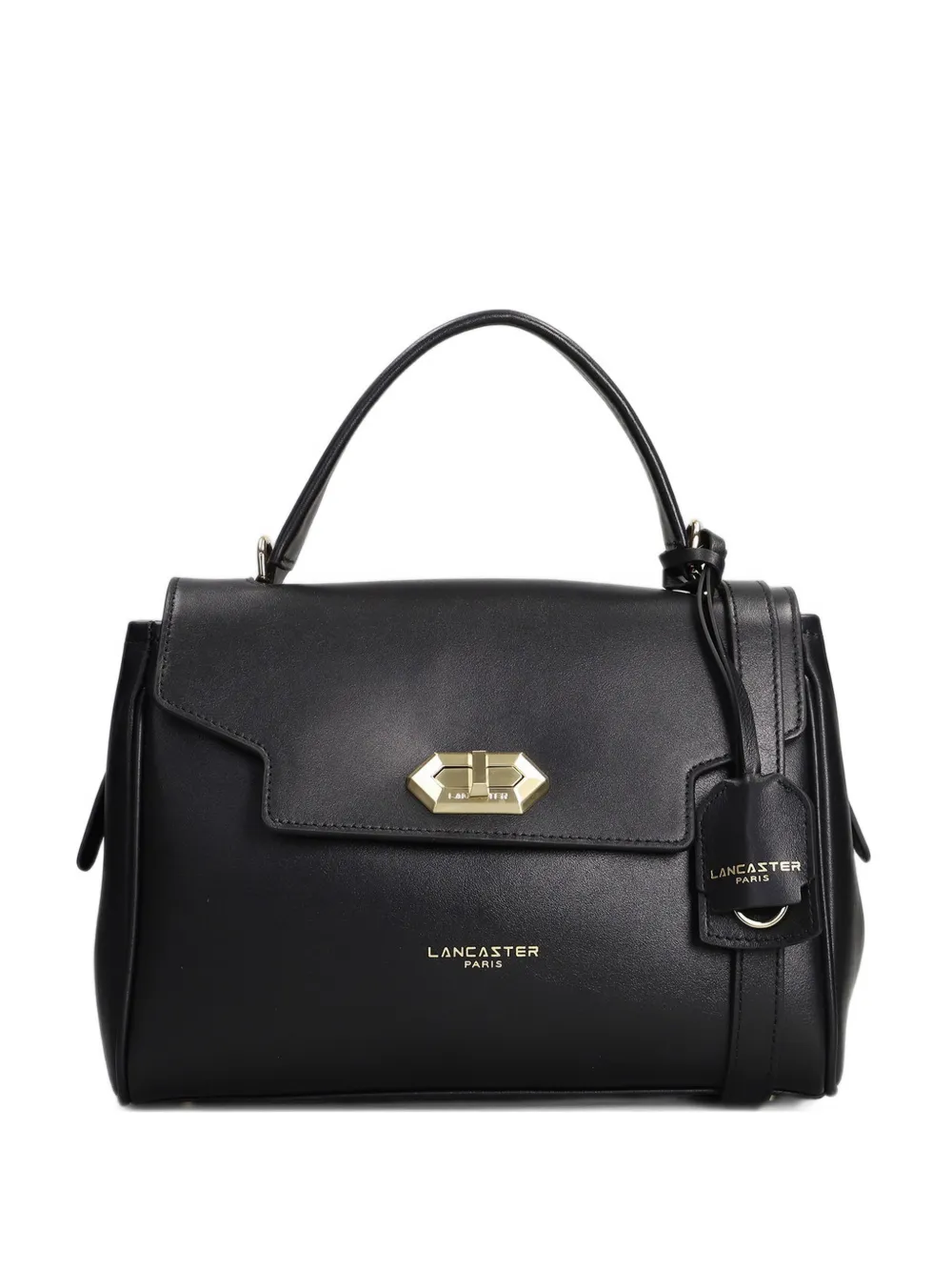 Lancaster Donna Grace twist-lock leather tote bag Zwart