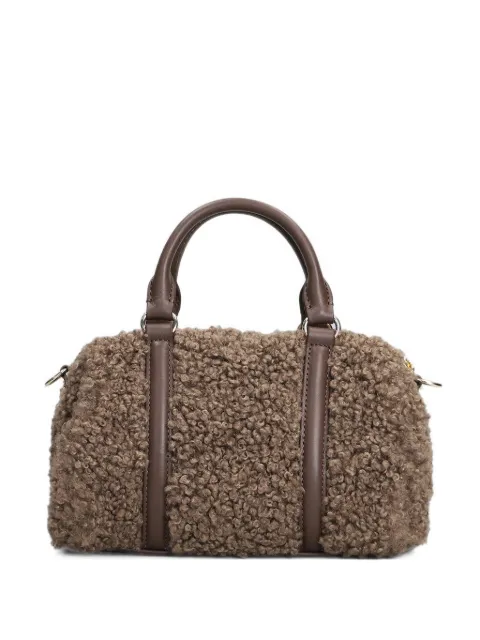 Lancaster Moumoute shearling-effect tote bag