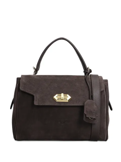 Lancaster Grace suede twist-lock tote bag