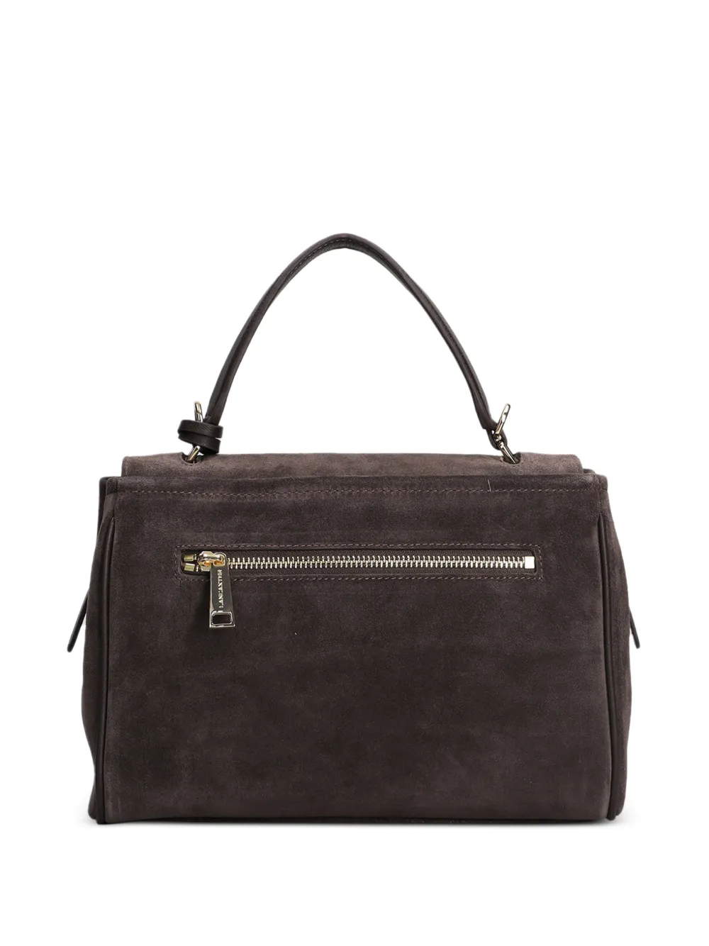 Lancaster Grace suede twist-lock tote bag Bruin