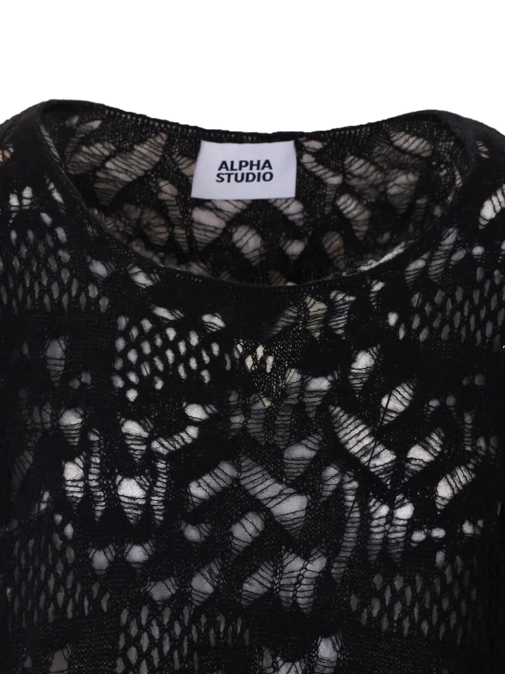Alpha Studio Open-knit Sweater In Multi