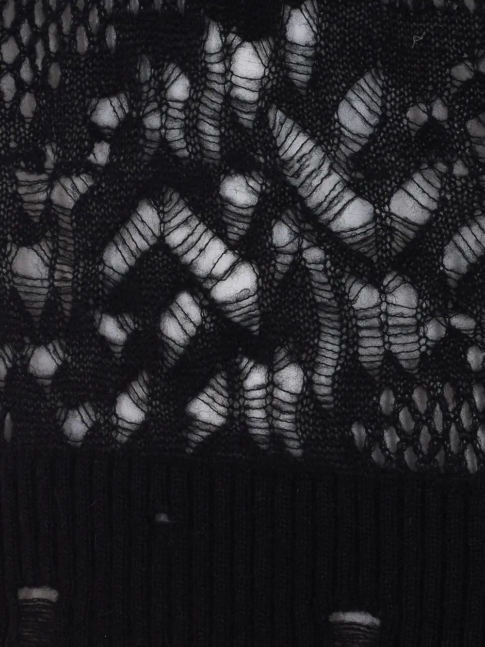 Alpha Studio Distressed-effect Knitted Vest In Black