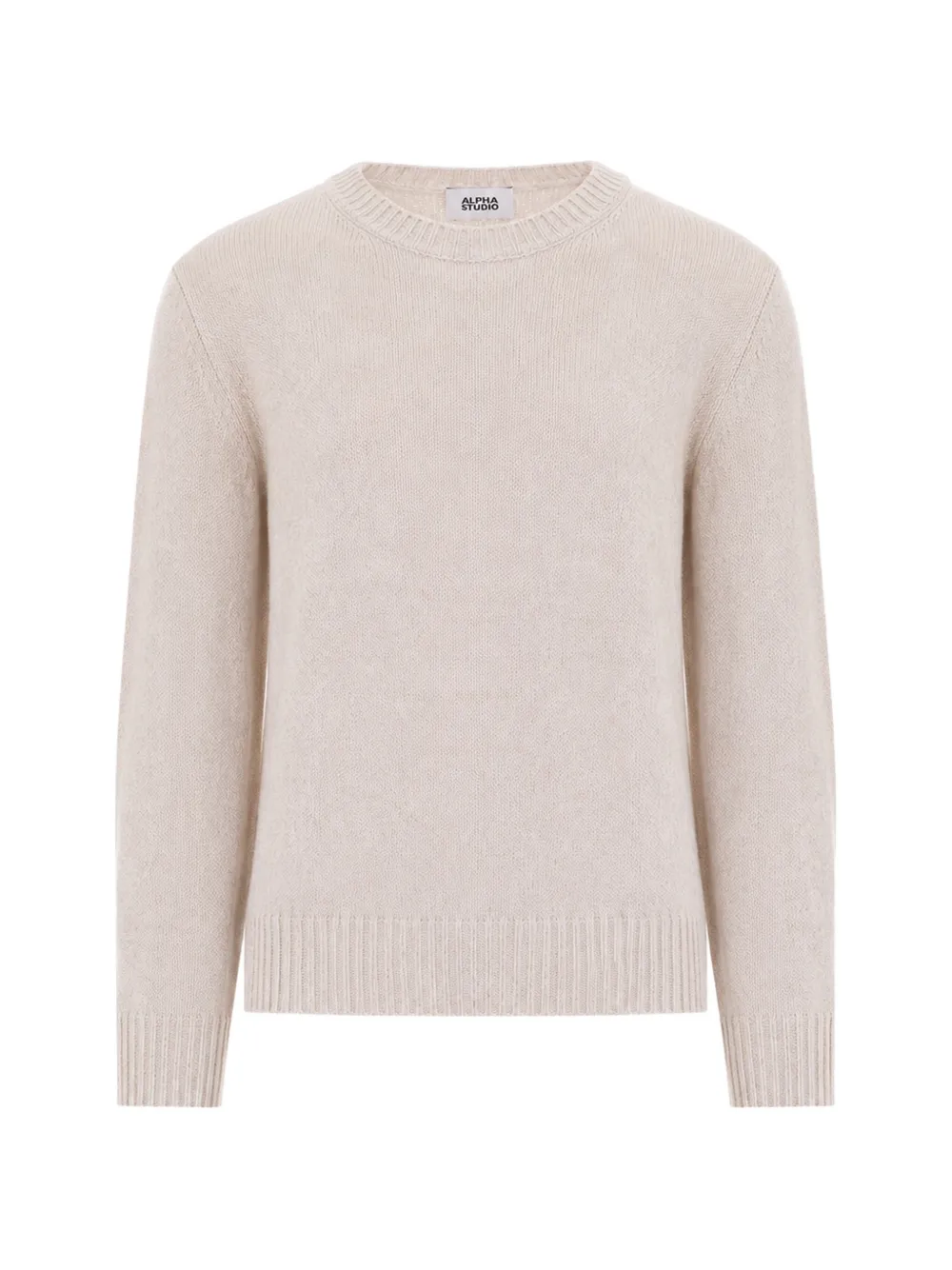 ALPHA STUDIO crew-neck ribbed-trim sweater