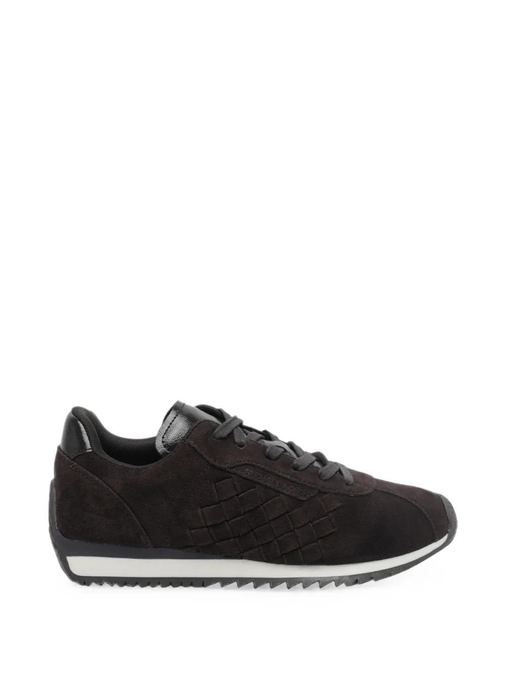 Michael Michael Kors woven-panel suede sneakers - Marrone