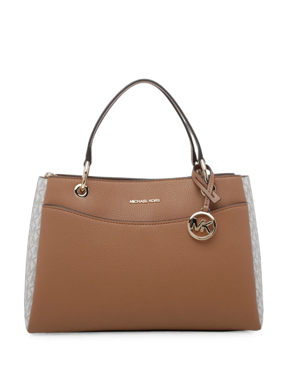 Michael Michael Kors logo-print pebbled-leather shoulder bag