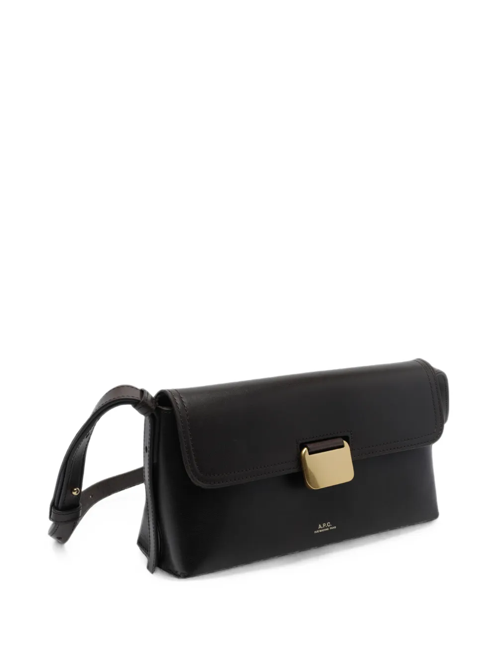 A.P.C. Kleine Simone leren schoudertas Bruin