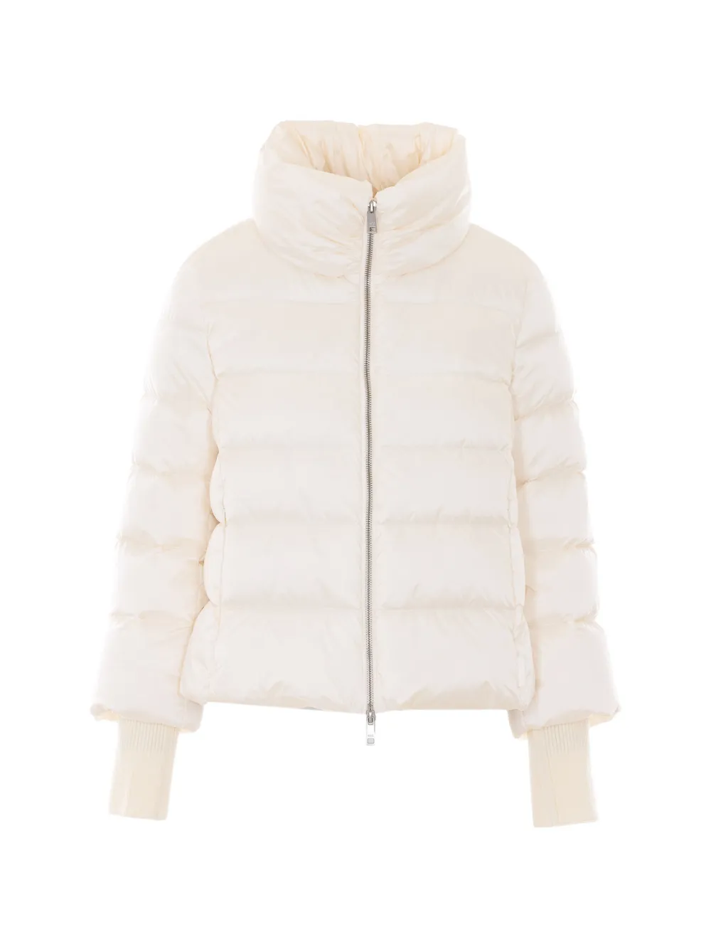 Add Quilted High-neck Jacket In White