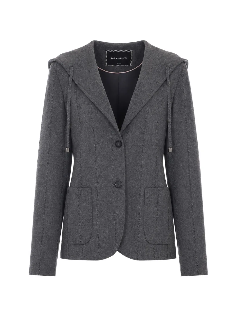 Fabiana Filippi hooded button-up jacket - Grigio