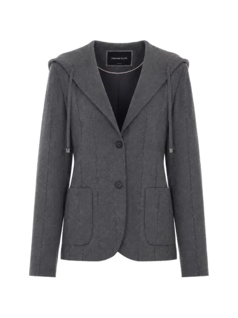 Fabiana Filippi hooded button-up jacket