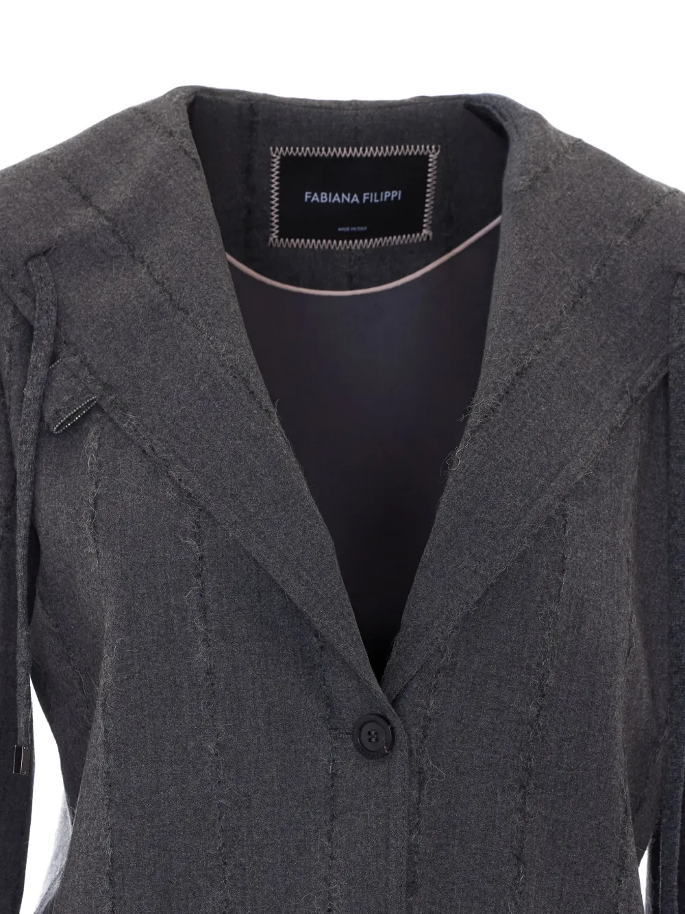 Fabiana Filippi hooded button-up jacket Grijs