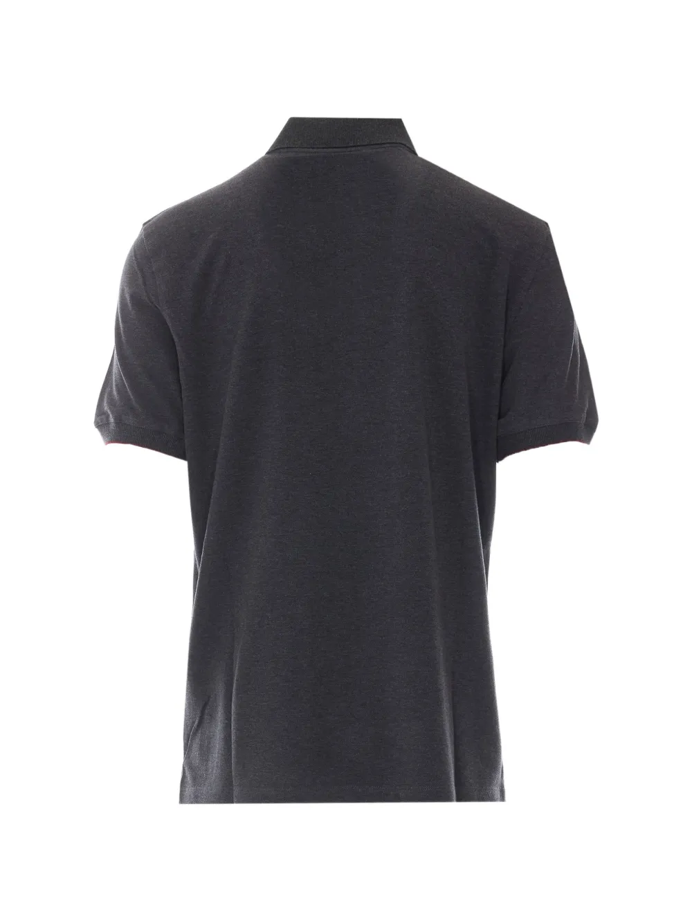 Brunello Cucinelli logo-embroidered short-sleeve polo shirt Grijs