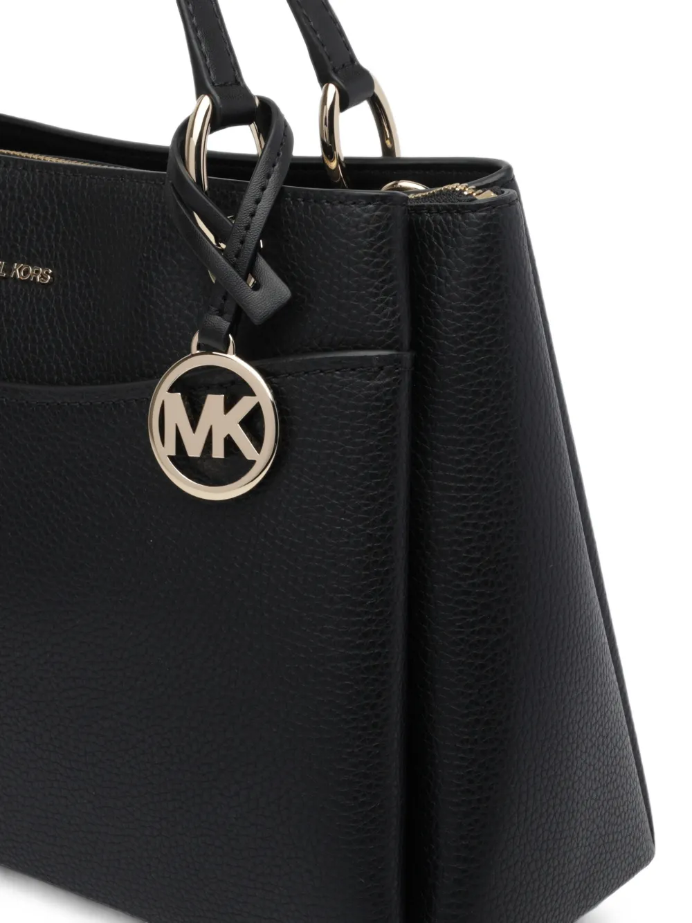 Michael Kors Bewerkte schoudertas met logoplakkaat Zwart
