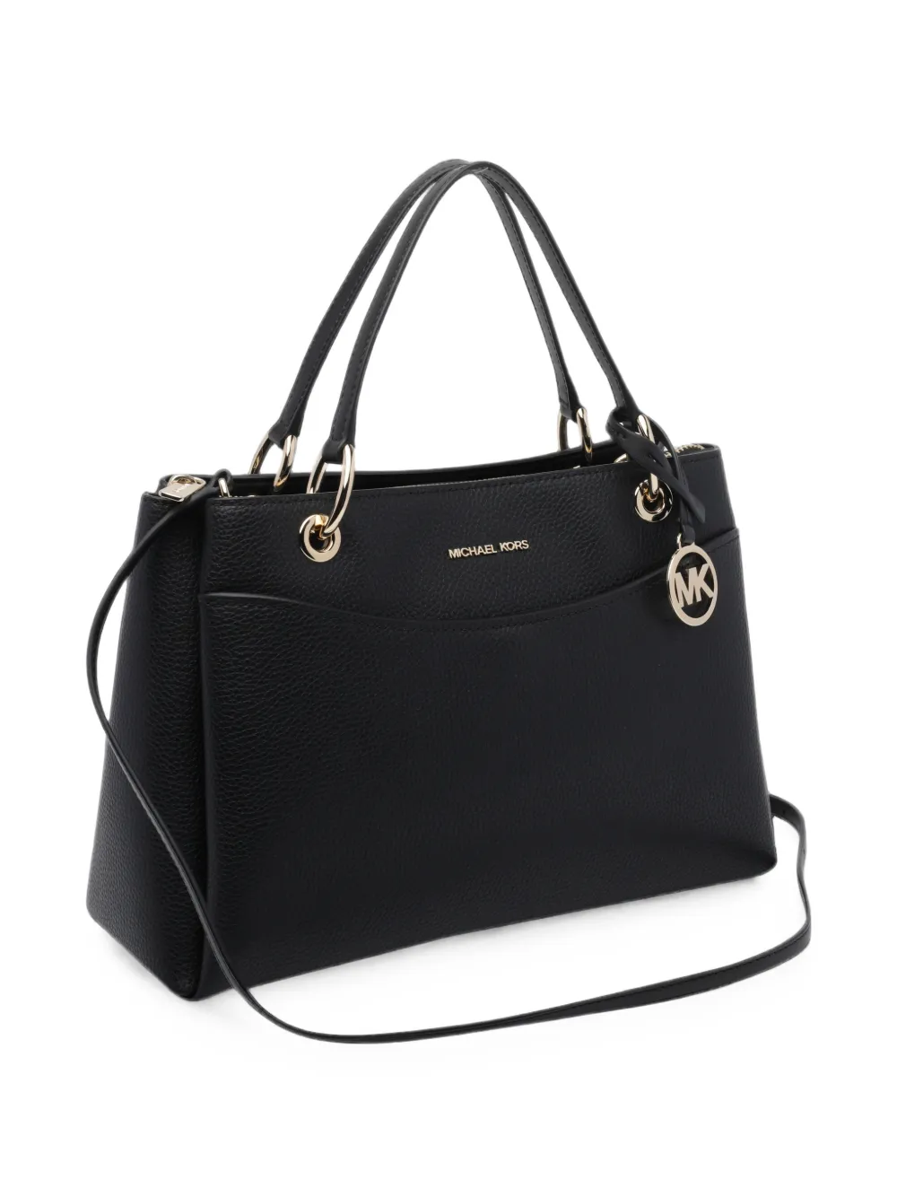 Michael Kors Bewerkte schoudertas met logoplakkaat Zwart