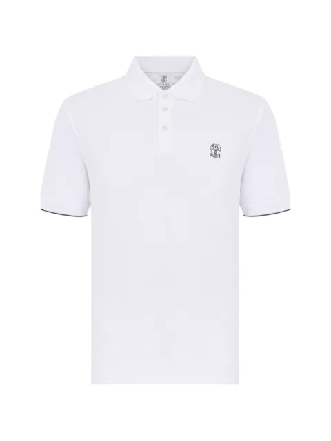 Brunello Cucinelli cotton-piqué polo shirt with logo