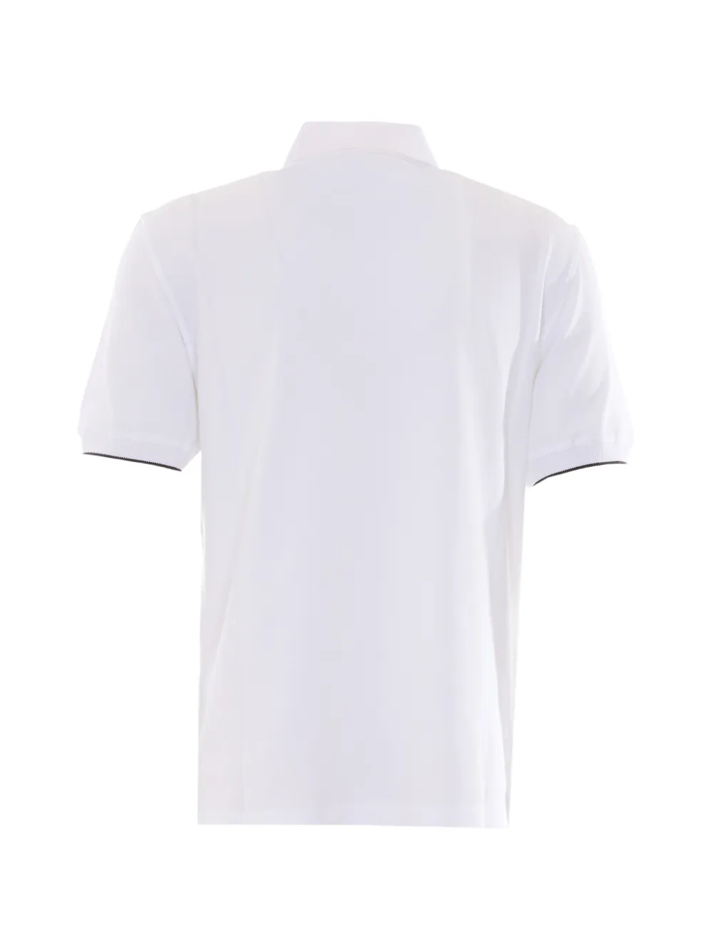 Brunello Cucinelli Katoen-piqué poloshirt met logo Wit