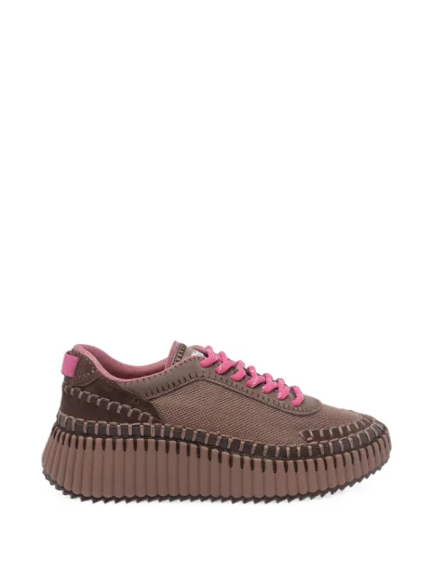 Chloé blanket-stitched platform sneakers