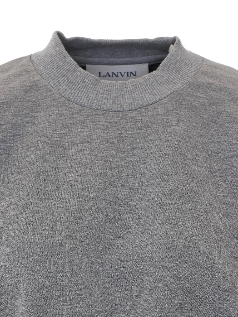 Lanvin Sweater van dubbelzijdig jersey met ceintuur Grijs