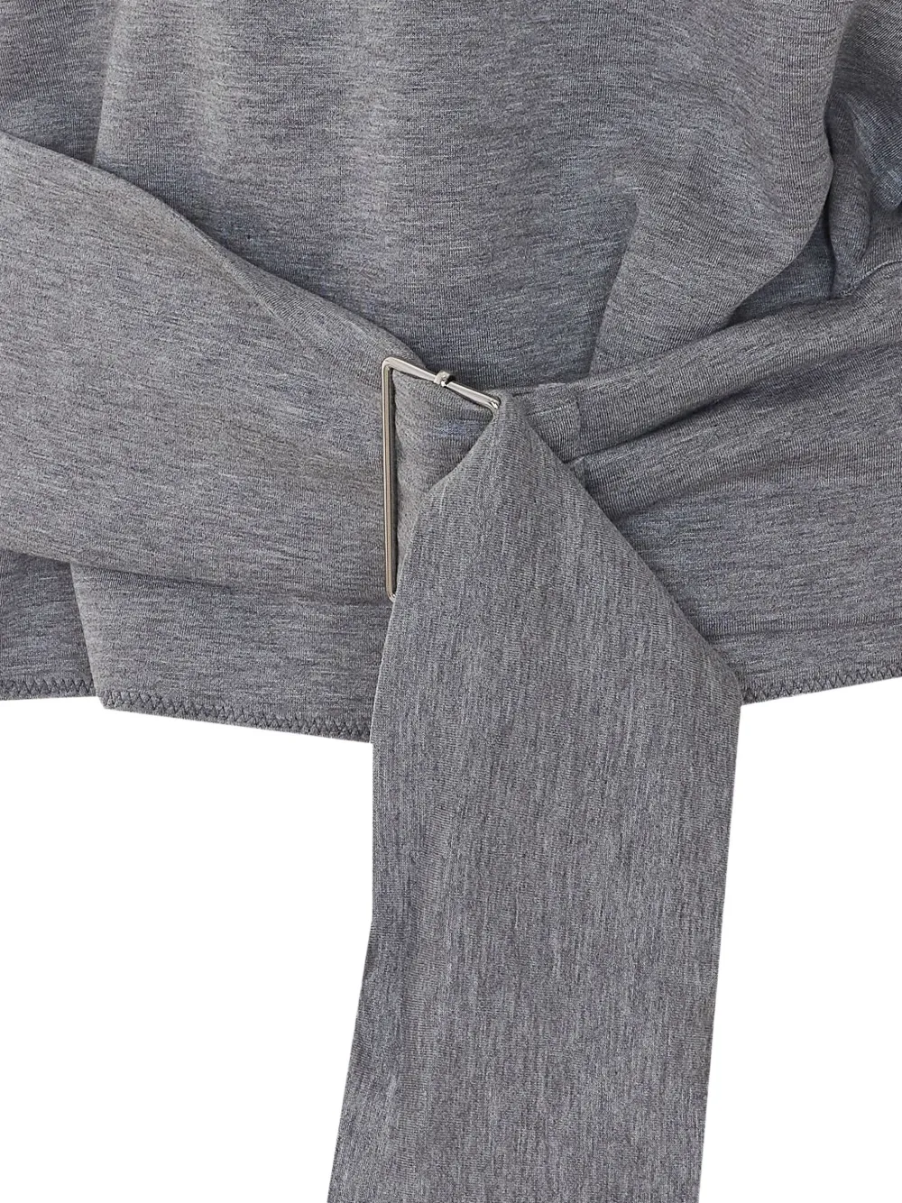 Lanvin Sweater van dubbelzijdig jersey met ceintuur Grijs