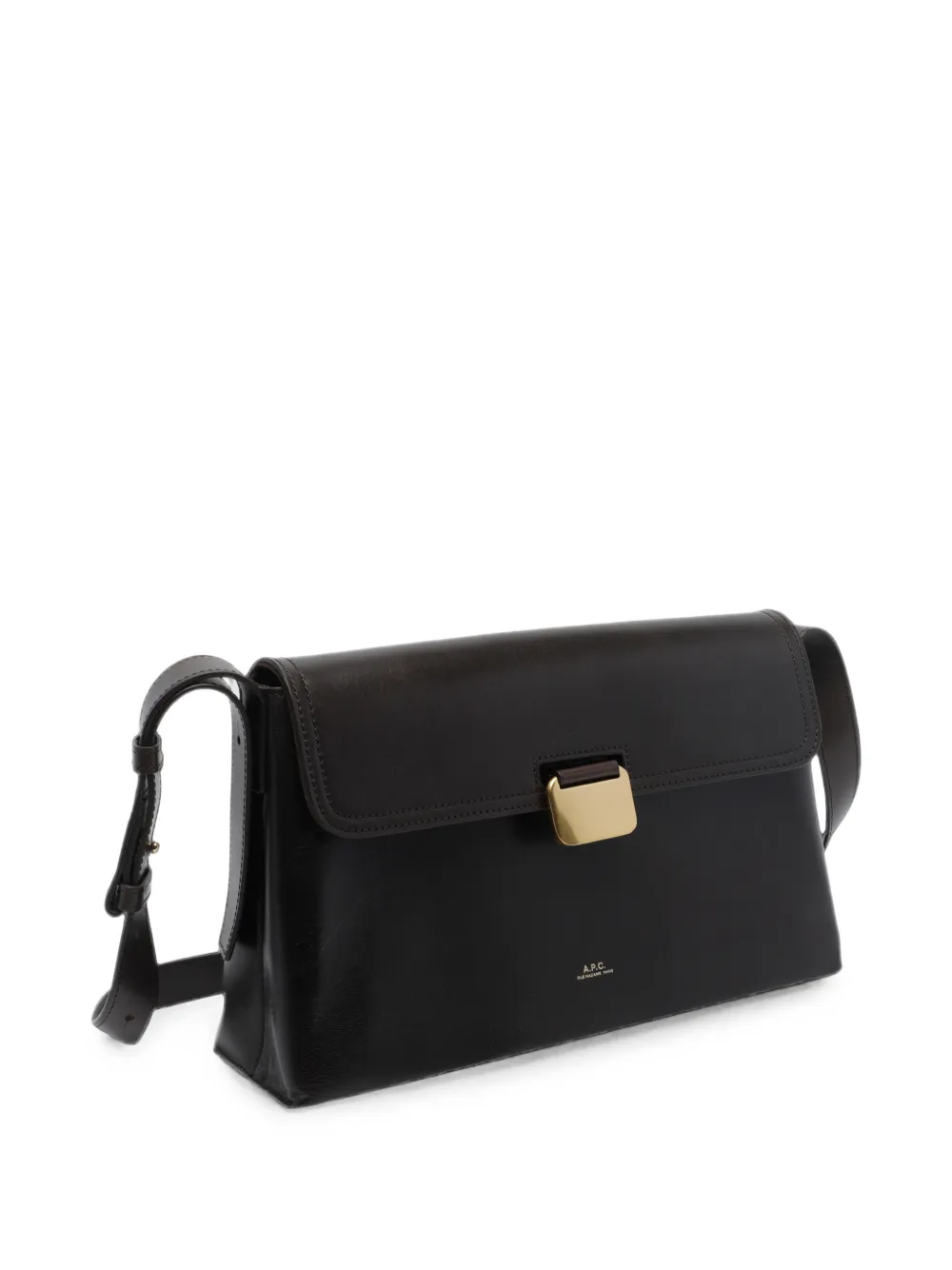 A.P.C. Simone leren schoudertas Bruin