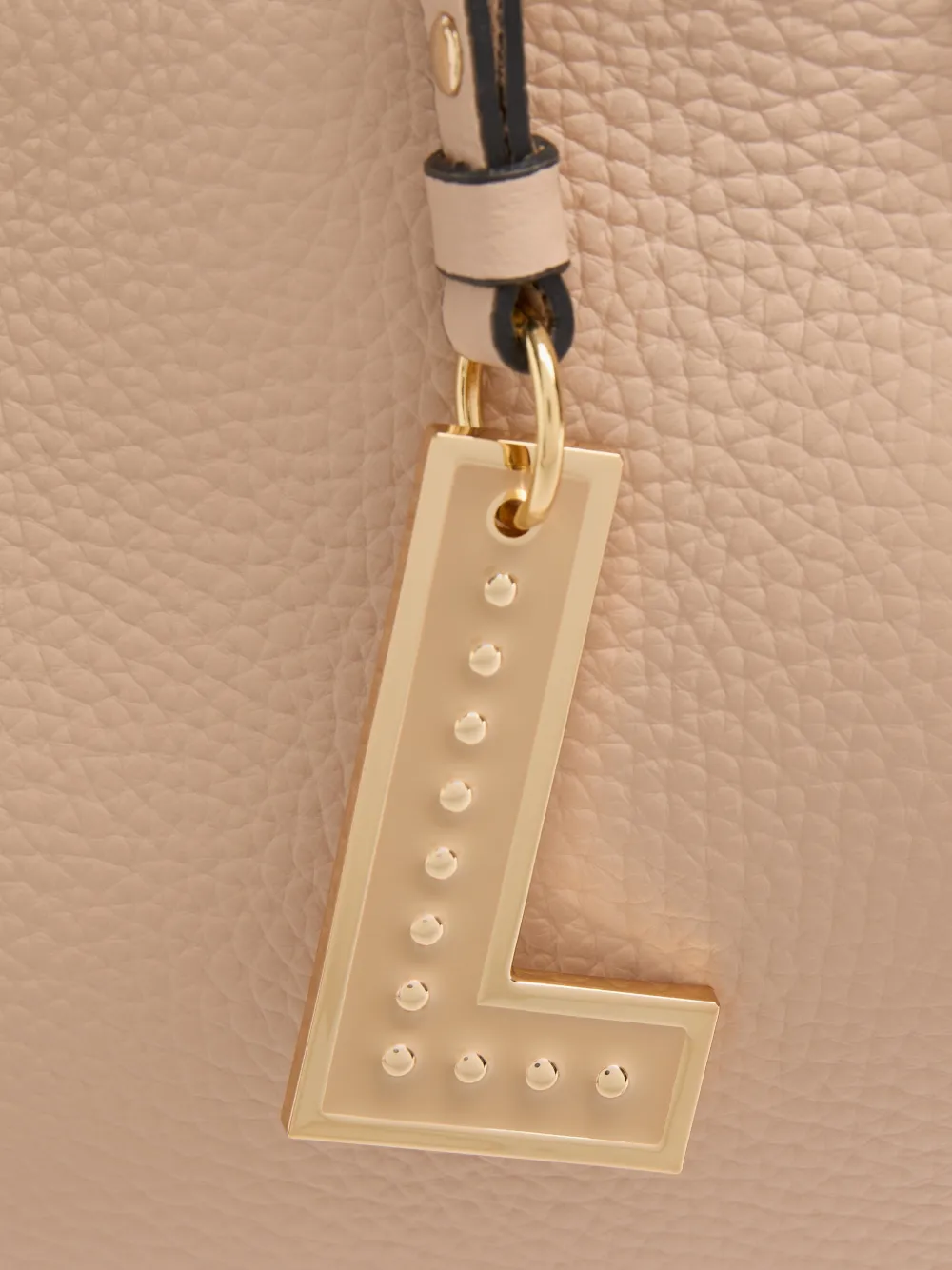 Lancel Swann shopper van bewerkt leer Beige