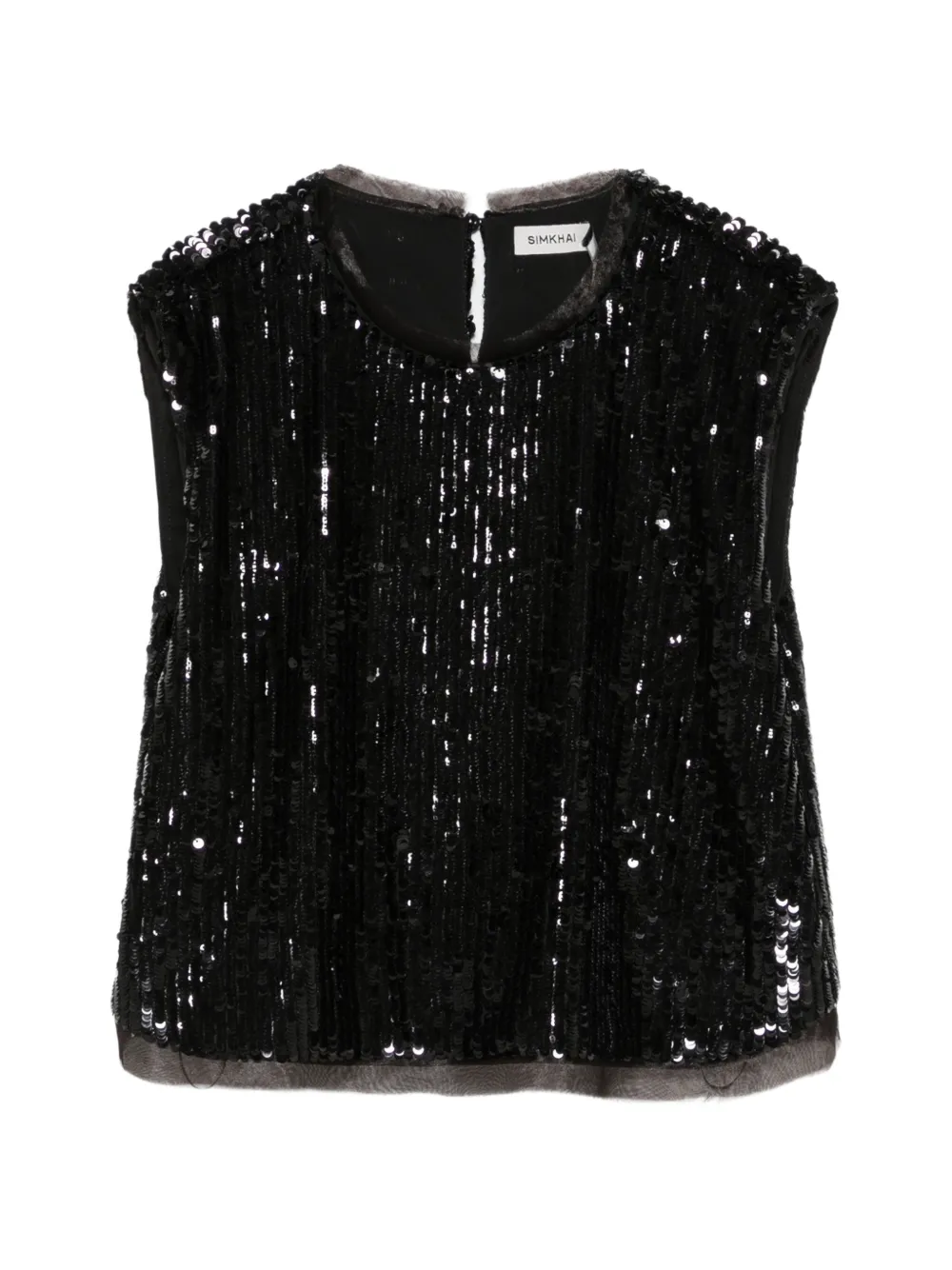 SIMKHAI sequin-embellished sleeveless top - Nero