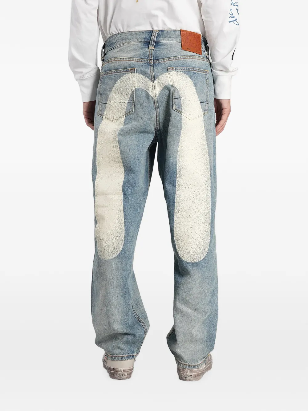 EVISU Seagull-print jeans Blauw